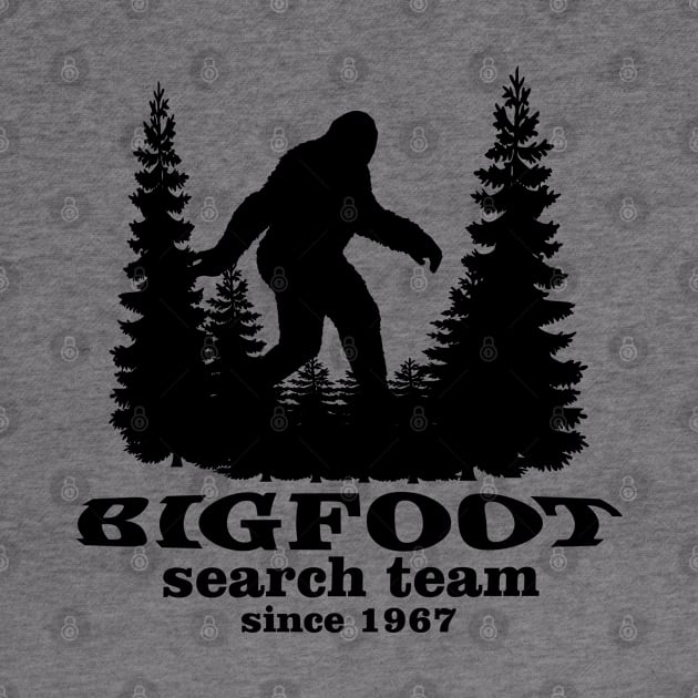 Bigfoot Search Team and Sasquatch T Shirts by DHdesignerPublic